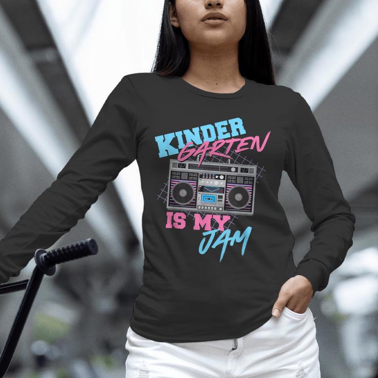 Kindergarten Is My Jam Vintage 80s Boombox Teacher Student Unisex Long Sleeve T-Shirt, novelty gifts, funny gifts Kindergarten Is My Jam Vintage 80s Boombox Teacher Student Unisex Long Sleeve T-Shirt, novelty gifts, funny gifts