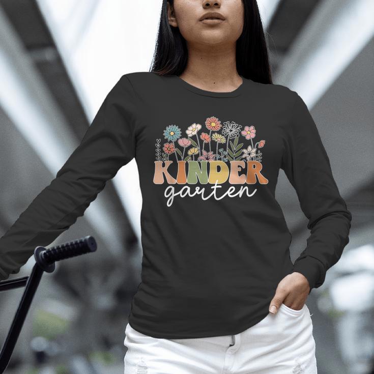 Kindergarten Teacher Wildflower Back To School Floral Outfit Men Women Unisex Long Sleeve T-Shirt, novelty gifts, funny gifts