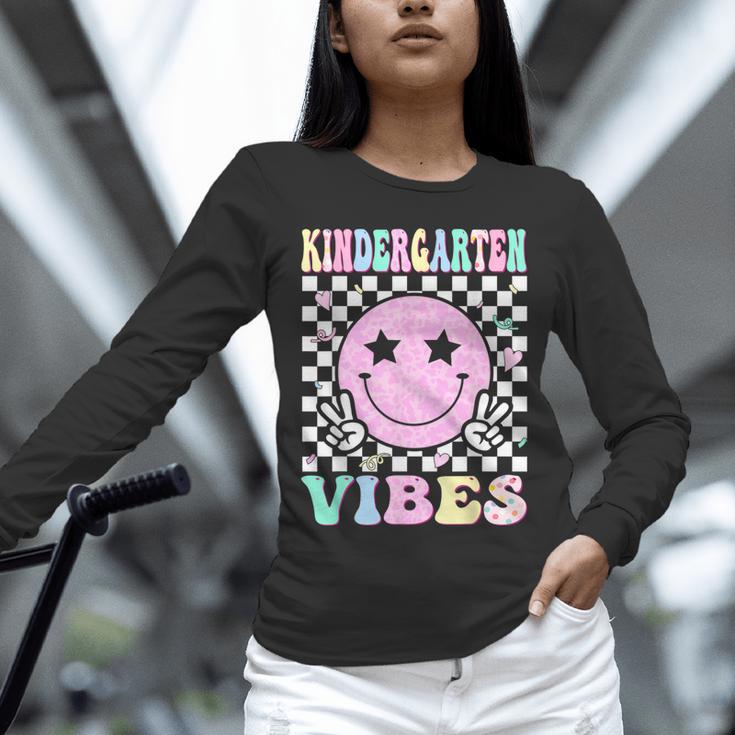 Kindergarten Vibes First Day Of School Kindergarten Teacher Unisex Long Sleeve T-Shirt, novelty gifts, funny gifts Kindergarten Vibes First Day Of School Kindergarten Teacher Unisex Long Sleeve T-Shirt, novelty gifts, funny gifts