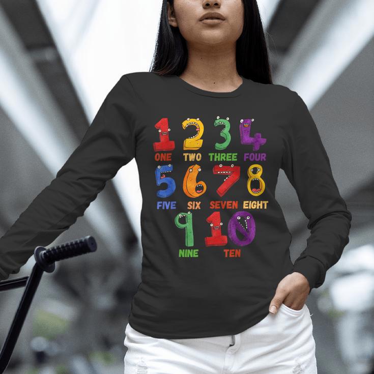 Learning Math Numbers Counting Back To School Teacher For Men Women Girls Kids Unisex Long Sleeve T-Shirt, novelty gifts, funny gifts