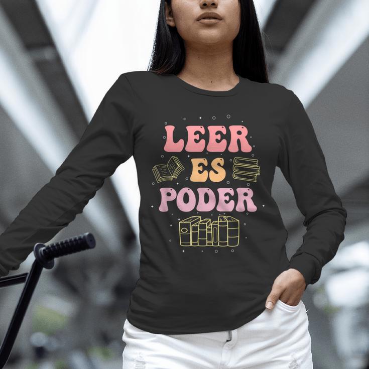 Leer Es Poder Groovy Spanish Teacher Bilingual Maestra Men Women Unisex Long Sleeve T-Shirt, novelty gifts, funny gifts Leer Es Poder Groovy Spanish Teacher Bilingual Maestra Men Women Unisex Long Sleeve T-Shirt, novelty gifts, funny gifts