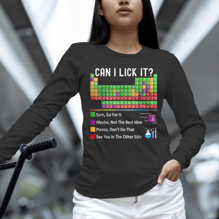 Can I Lick It Periodic Table Chart Science Teacher Cool Meme Unisex Long Sleeve T-Shirt, novelty gifts, funny gifts