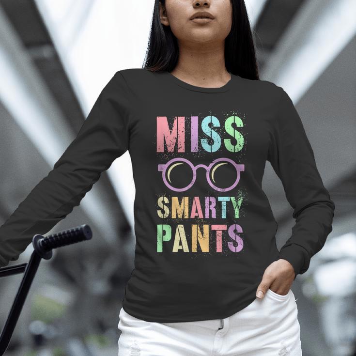 Little MISS SMARTY PANTS School Grad Teacher Last Day Unisex Long Sleeve T-Shirt, novelty gifts, funny gifts