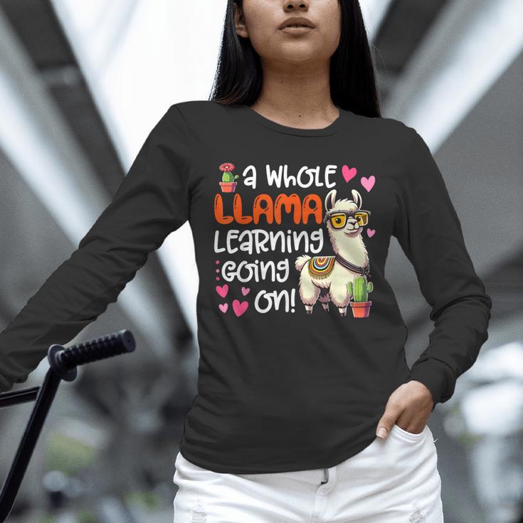 Llama Learning Teachers Students Alpaca Lover Back To School Unisex Long Sleeve T-Shirt, novelty gifts, funny gifts Llama Learning Teachers Students Alpaca Lover Back To School Unisex Long Sleeve T-Shirt, novelty gifts, funny gifts