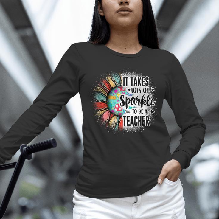 It Take Lots Of Sparkle To Be A Teacher With Sunflower Unisex Long Sleeve T-Shirt, novelty gifts, funny gifts It Take Lots Of Sparkle To Be A Teacher With Sunflower Unisex Long Sleeve T-Shirt, novelty gifts, funny gifts