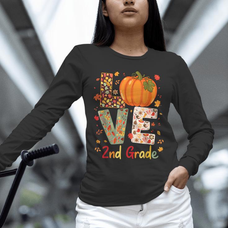 Love 2nd Grade Happy Fall Thanksgiving For 2nd Teacher For Men Women Girls Kids Unisex Long Sleeve T-Shirt, novelty gifts, funny gifts Love 2nd Grade Happy Fall Thanksgiving For 2nd Teacher For Men Women Girls Kids Unisex Long Sleeve T-Shirt, novelty gifts, funny gifts