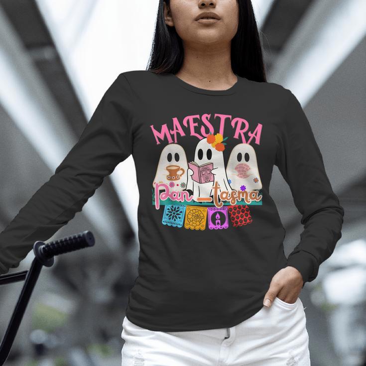 Maestra Pantasmas Conchas Teacher Mexican Halloween Unisex Long Sleeve T-Shirt, novelty gifts, funny gifts Maestra Pantasmas Conchas Teacher Mexican Halloween Unisex Long Sleeve T-Shirt, novelty gifts, funny gifts