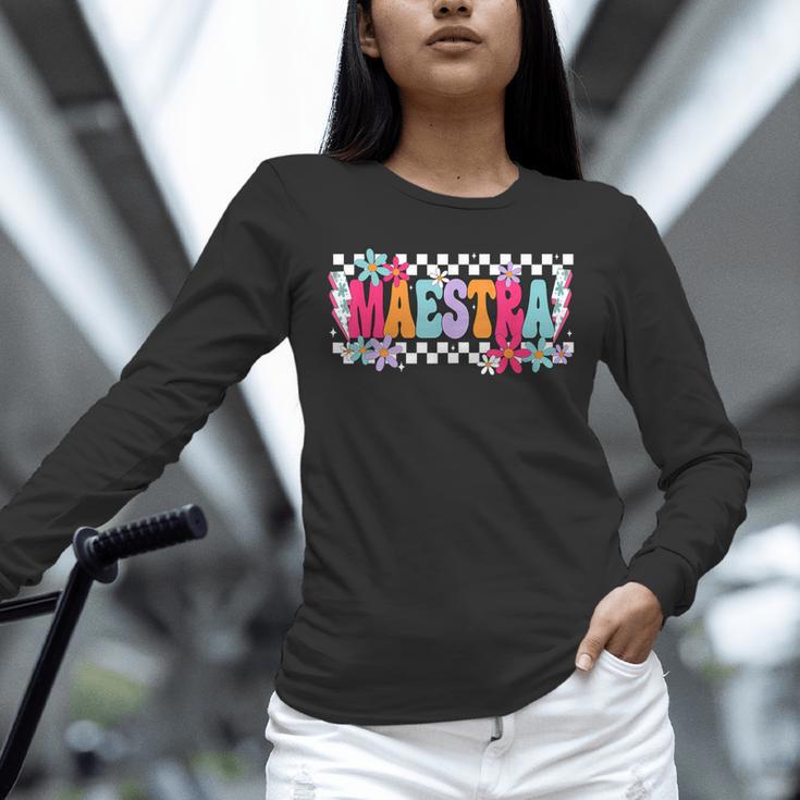 Maestra Teacher Spanish Back To School First Day Of School Unisex Long Sleeve T-Shirt, novelty gifts, funny gifts Maestra Teacher Spanish Back To School First Day Of School Unisex Long Sleeve T-Shirt, novelty gifts, funny gifts