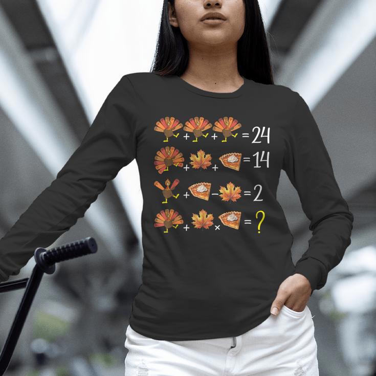 Math Number Thanksgiving Count Answer Pie Turkey Teacher Unisex Long Sleeve T-Shirt, novelty gifts, funny gifts Math Number Thanksgiving Count Answer Pie Turkey Teacher Unisex Long Sleeve T-Shirt, novelty gifts, funny gifts