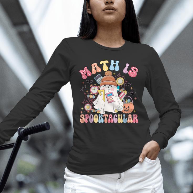 Math Is Spooktacular Math Teacher Spooky Halloween Unisex Long Sleeve T-Shirt, novelty gifts, funny gifts