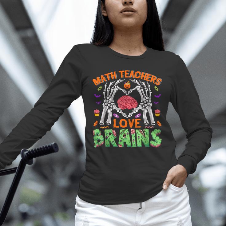 Math Teacher Love Brain Heart Skeleton Hand Zombie Halloween Unisex Long Sleeve T-Shirt, novelty gifts, funny gifts Math Teacher Love Brain Heart Skeleton Hand Zombie Halloween Unisex Long Sleeve T-Shirt, novelty gifts, funny gifts