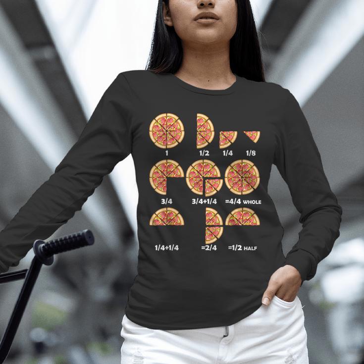 Maths Day Costume Idea Kids Teachers Pizza Slice Fraction Unisex Long Sleeve T-Shirt, novelty gifts, funny gifts