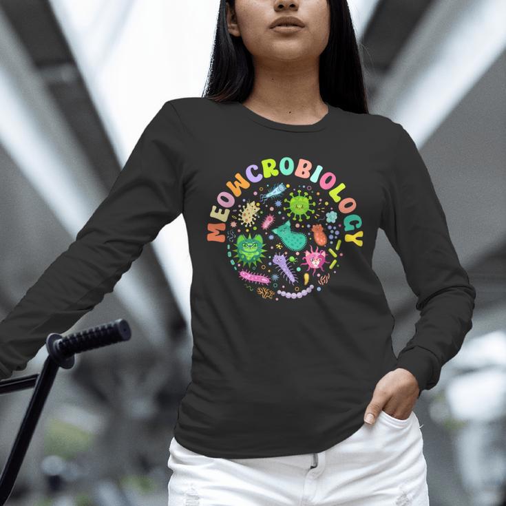 Meowcrobiology Cats Microbiology Science Teacher Unisex Long Sleeve T-Shirt, novelty gifts, funny gifts