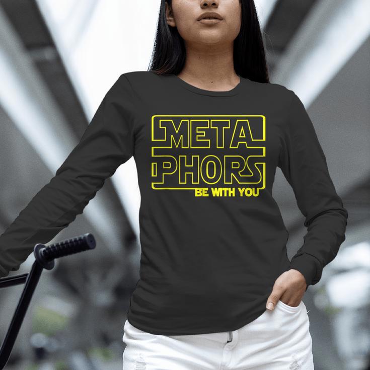 Metaphors Be With You English Teacher Shirts T-Shirt Unisex Long Sleeve T-Shirt, novelty gifts, funny gifts