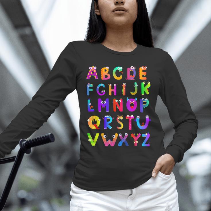 Monster ABC Cute Alphabet Halloween Teacher Costume Kids Unisex Long Sleeve T-Shirt, novelty gifts, funny gifts Monster ABC Cute Alphabet Halloween Teacher Costume Kids Unisex Long Sleeve T-Shirt, novelty gifts, funny gifts