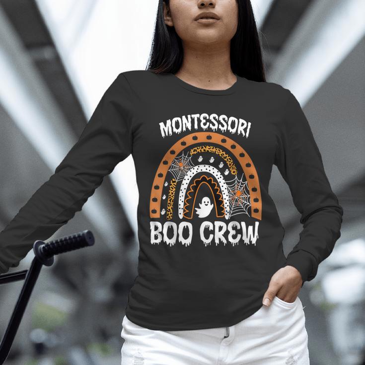 Montessori Teacher Halloween Boo Rainbow Leopard Halloween Unisex Long Sleeve T-Shirt, novelty gifts, funny gifts Montessori Teacher Halloween Boo Rainbow Leopard Halloween Unisex Long Sleeve T-Shirt, novelty gifts, funny gifts