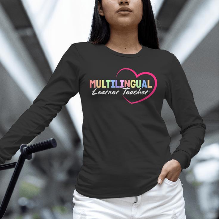 Multilingual Learner Teacher Heart Unisex Long Sleeve T-Shirt, novelty gifts, funny gifts Multilingual Learner Teacher Heart Unisex Long Sleeve T-Shirt, novelty gifts, funny gifts