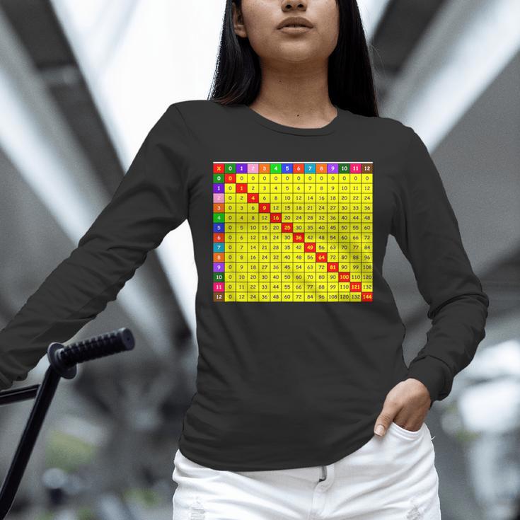Multiplication Table Chart Math Shirt Teacher Student Outfit For Men Women Girls Kids Unisex Long Sleeve T-Shirt, novelty gifts, funny gifts