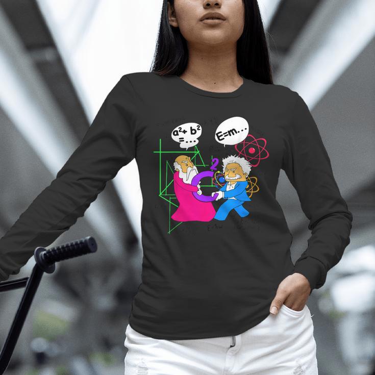 Nerdy Pythagoras Fighting Over C Squared Math Teacher Unisex Long Sleeve T-Shirt, novelty gifts, funny gifts Nerdy Pythagoras Fighting Over C Squared Math Teacher Unisex Long Sleeve T-Shirt, novelty gifts, funny gifts