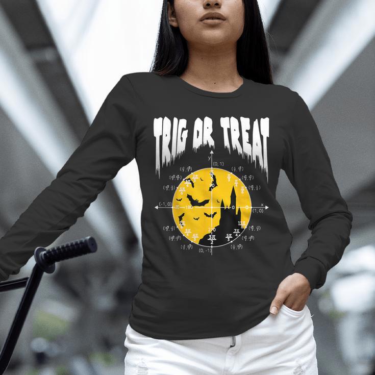 Nerdy Trig Or Treat Halloween Costume Math Teacher Unisex Long Sleeve T-Shirt, novelty gifts, funny gifts Nerdy Trig Or Treat Halloween Costume Math Teacher Unisex Long Sleeve T-Shirt, novelty gifts, funny gifts