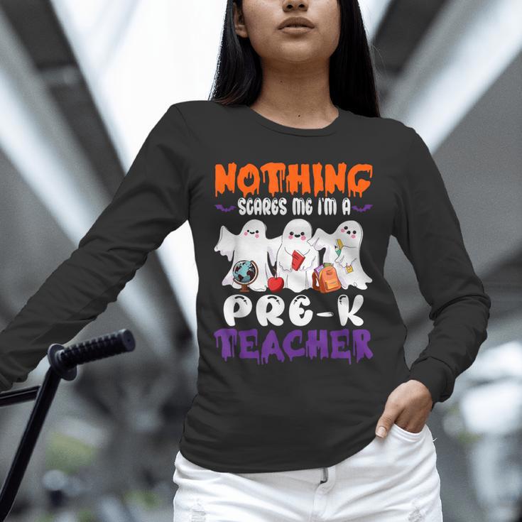 Nothing Scares Me I'm A Pre-K Teacher Halloween Ghosts Unisex Long Sleeve T-Shirt, novelty gifts, funny gifts Nothing Scares Me I'm A Pre-K Teacher Halloween Ghosts Unisex Long Sleeve T-Shirt, novelty gifts, funny gifts