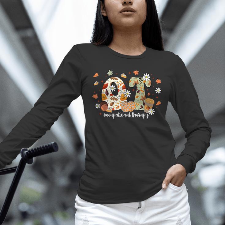 Occupational Therapy Fall Autumn Pumpkin Flower OTA Teacher Unisex Long Sleeve T-Shirt, novelty gifts, funny gifts Occupational Therapy Fall Autumn Pumpkin Flower OTA Teacher Unisex Long Sleeve T-Shirt, novelty gifts, funny gifts