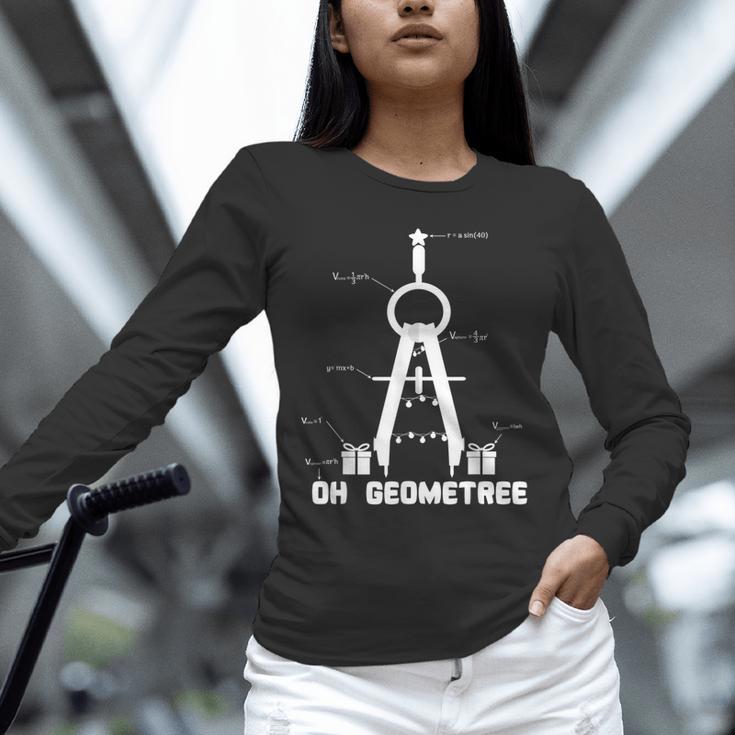 Oh Geometree Math Teacher Geometry Christmas Tree For Men Women Kids Unisex Long Sleeve T-Shirt, novelty gifts, funny gifts