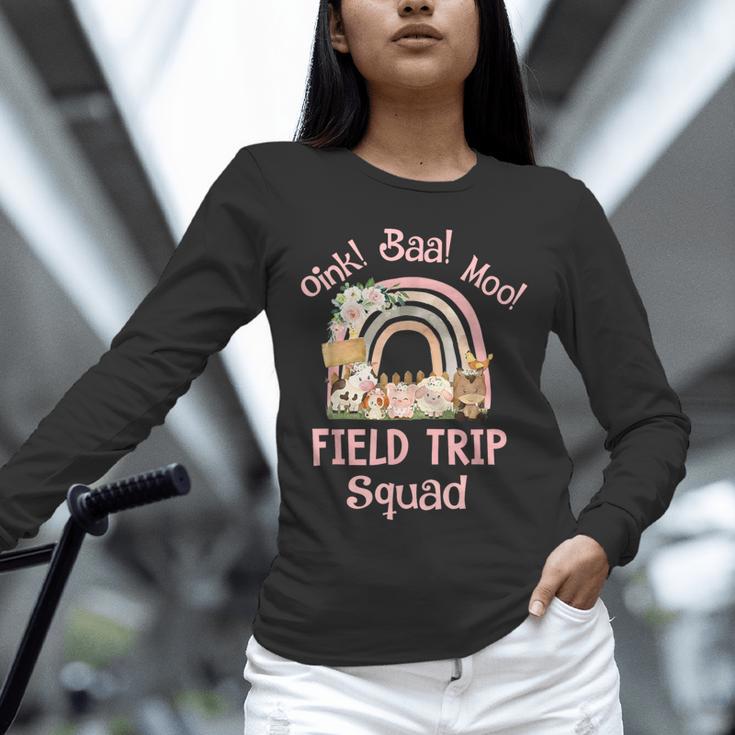 Oink Baa Moo Field Trip Squad Teacher Students Matching Unisex Long Sleeve T-Shirt, novelty gifts, funny gifts Oink Baa Moo Field Trip Squad Teacher Students Matching Unisex Long Sleeve T-Shirt, novelty gifts, funny gifts