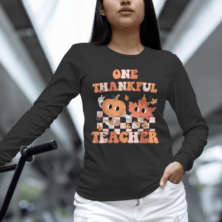 One Thankful Teacher Fall Leaves Thanksgiving Retro Unisex Long Sleeve T-Shirt, novelty gifts, funny gifts One Thankful Teacher Fall Leaves Thanksgiving Retro Unisex Long Sleeve T-Shirt, novelty gifts, funny gifts