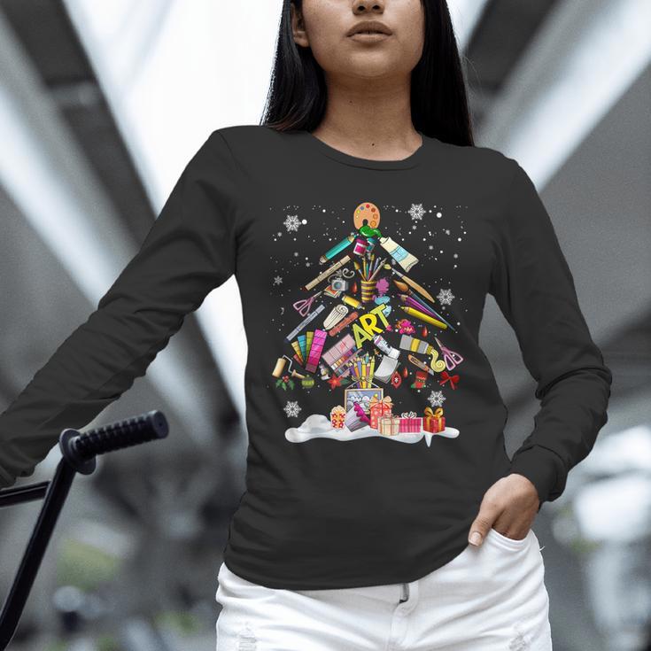 Paintbrush Christmas Tree Decor Xmas For Artist Art Teacher For Men Women Unisex Long Sleeve T-Shirt, novelty gifts, funny gifts Paintbrush Christmas Tree Decor Xmas For Artist Art Teacher For Men Women Unisex Long Sleeve T-Shirt, novelty gifts, funny gifts