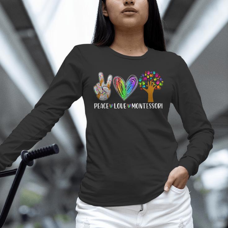 Peace Love Montessori Daycare Teacher Appreciation Unisex Long Sleeve T-Shirt, novelty gifts, funny gifts Peace Love Montessori Daycare Teacher Appreciation Unisex Long Sleeve T-Shirt, novelty gifts, funny gifts