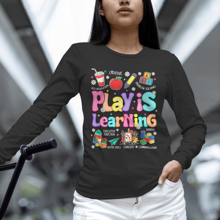 Play Is Learning Educational Teacher Women Unisex Long Sleeve T-Shirt, novelty gifts, funny gifts Play Is Learning Educational Teacher Women Unisex Long Sleeve T-Shirt, novelty gifts, funny gifts