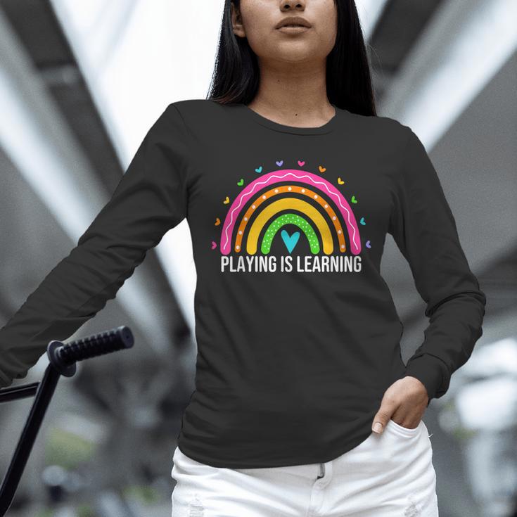Playing Is Learning Early Childhood Education ECE Teacher Unisex Long Sleeve T-Shirt, novelty gifts, funny gifts Playing Is Learning Early Childhood Education ECE Teacher Unisex Long Sleeve T-Shirt, novelty gifts, funny gifts