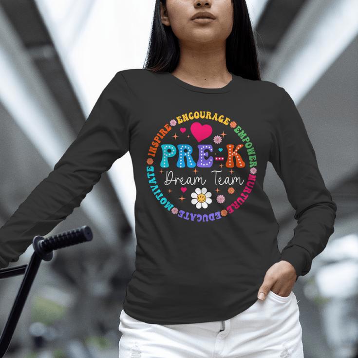 Pre K Dream Team Back To School Boys First Day Teacher Unisex Long Sleeve T-Shirt, novelty gifts, funny gifts Pre K Dream Team Back To School Boys First Day Teacher Unisex Long Sleeve T-Shirt, novelty gifts, funny gifts