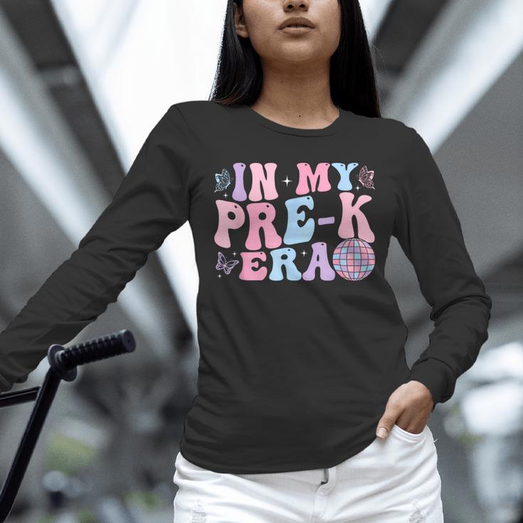 In My Pre K Era Groovy Back To School First Day Teacher Kids Unisex Long Sleeve T-Shirt, novelty gifts, funny gifts In My Pre K Era Groovy Back To School First Day Teacher Kids Unisex Long Sleeve T-Shirt, novelty gifts, funny gifts
