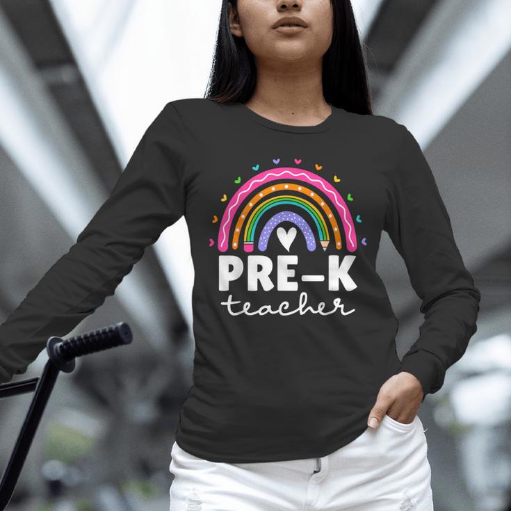 Pre-K Teacher Cute Pre Kindergarten For Teachers Rainbow For Men Women Kids Unisex Long Sleeve T-Shirt, novelty gifts, funny gifts Pre-K Teacher Cute Pre Kindergarten For Teachers Rainbow For Men Women Kids Unisex Long Sleeve T-Shirt, novelty gifts, funny gifts