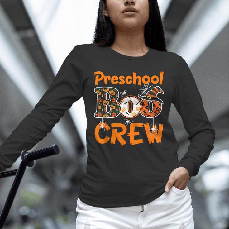 Preschool Boo Crew Halloween Teachers Students Costume Unisex Long Sleeve T-Shirt, novelty gifts, funny gifts