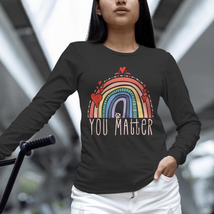 Pretty YOU MATTER Rainbow Positive Message Teachers Kids Unisex Long Sleeve T-Shirt, novelty gifts, funny gifts Pretty YOU MATTER Rainbow Positive Message Teachers Kids Unisex Long Sleeve T-Shirt, novelty gifts, funny gifts