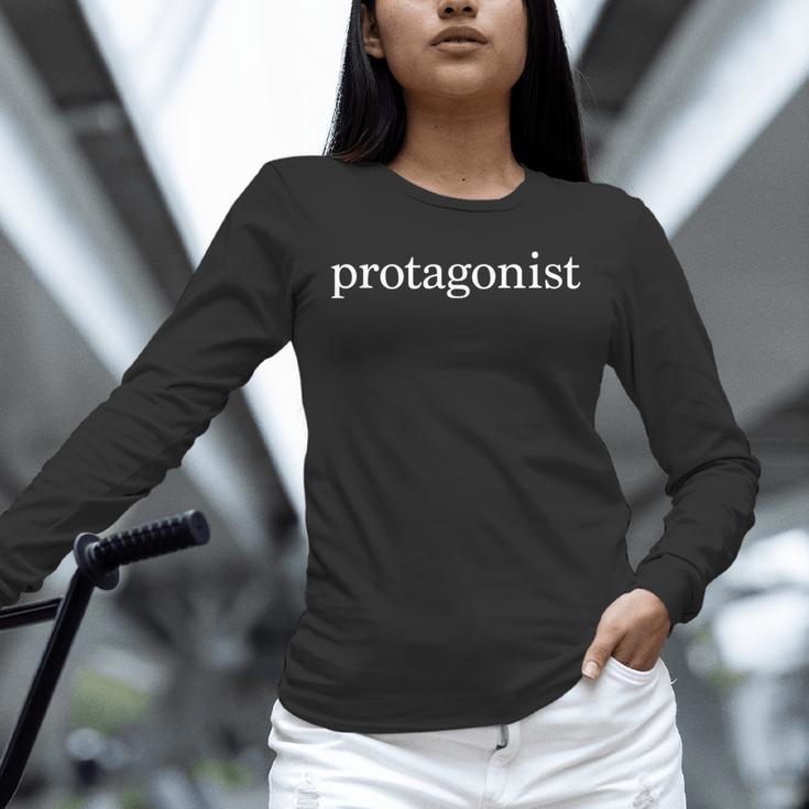 Protagonist Shirt For English Majors English Teachers Unisex Long Sleeve T-Shirt, novelty gifts, funny gifts Protagonist Shirt For English Majors English Teachers Unisex Long Sleeve T-Shirt, novelty gifts, funny gifts