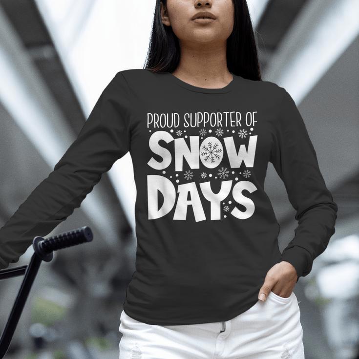 Proud Supporter Of Snow Days Teacher Christmas Men Women Unisex Long Sleeve T-Shirt, novelty gifts, funny gifts