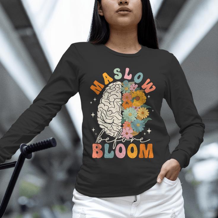 Psychologist Maslow Before Bloom Sped Teacher Classroom Unisex Long Sleeve T-Shirt, novelty gifts, funny gifts Psychologist Maslow Before Bloom Sped Teacher Classroom Unisex Long Sleeve T-Shirt, novelty gifts, funny gifts