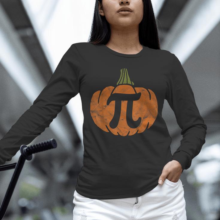 Pumpkin Pi Math Teacher Halloween Thanksgiving Day Costume Men Women Kids Unisex Long Sleeve T-Shirt, novelty gifts, funny gifts