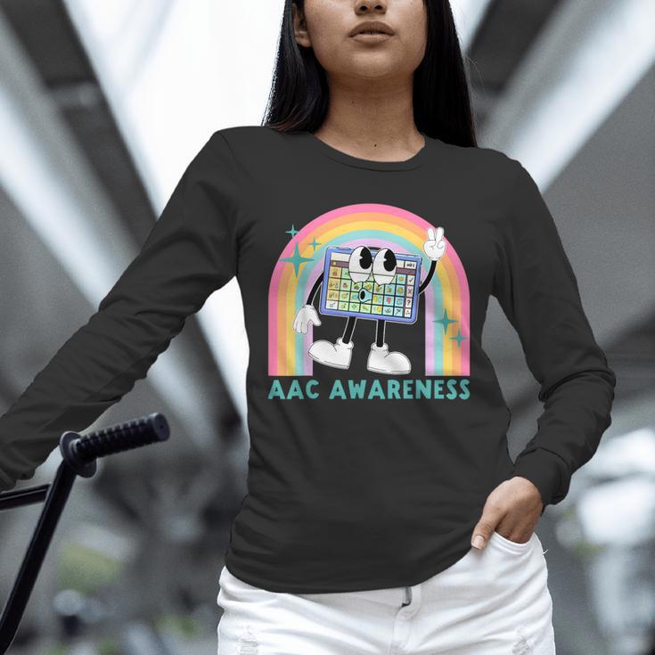 Rainbow AAC Awareness Month SPED Teacher SLP Communication Unisex Long Sleeve T-Shirt, novelty gifts, funny gifts