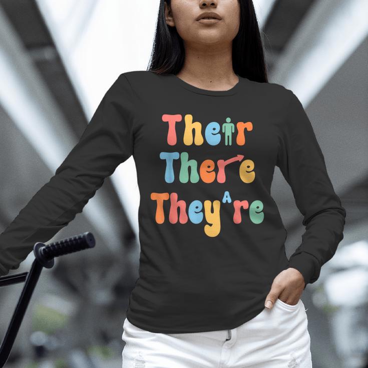 There Their They'Re English Class Grammar Joke Teacher Unisex Long Sleeve T-Shirt, novelty gifts, funny gifts