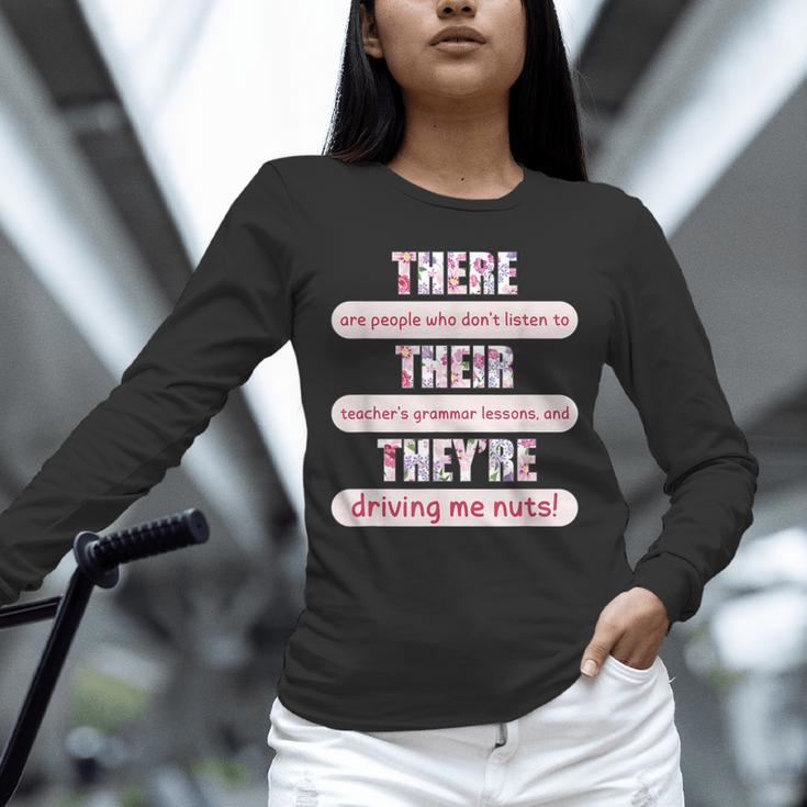 There Their They'Re Teacher English Grammar Police Unisex Long Sleeve T-Shirt, novelty gifts, funny gifts