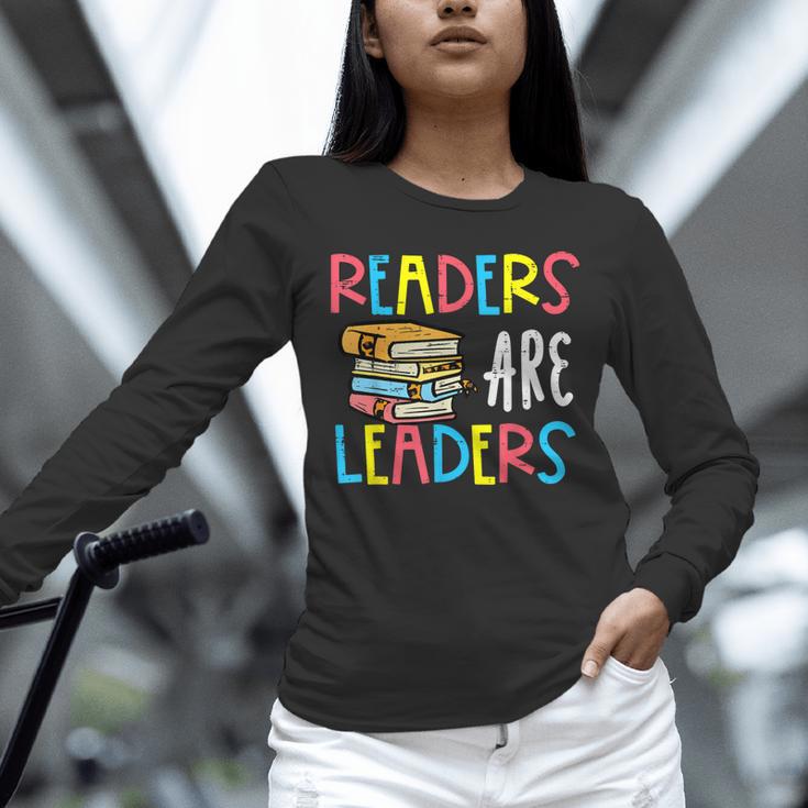 Readers Are Leaders Reading Book Lover Teacher Women Men Kid Unisex Long Sleeve T-Shirt, novelty gifts, funny gifts