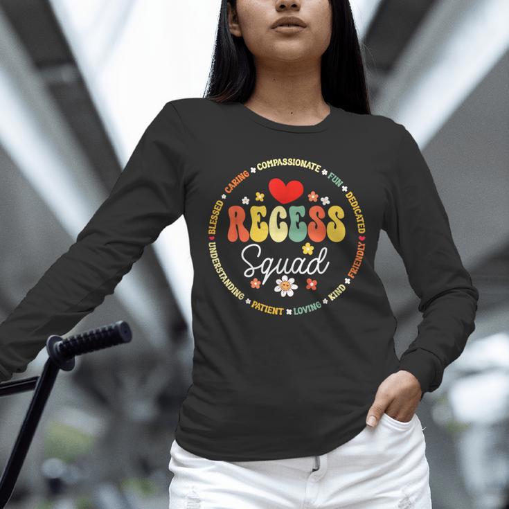 Recess Squad Crew Teachers Students Monitor Back To School Unisex Long Sleeve T-Shirt, novelty gifts, funny gifts