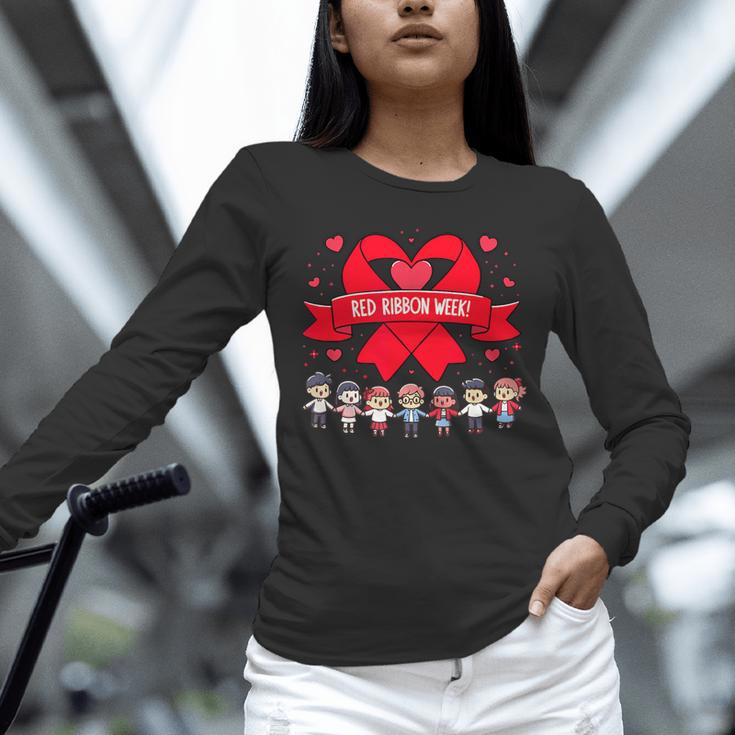 Red Ribbon Week Awareness For Students And Teachers Men Women Girls Kids Unisex Long Sleeve T-Shirt, novelty gifts, funny gifts Red Ribbon Week Awareness For Students And Teachers Men Women Girls Kids Unisex Long Sleeve T-Shirt, novelty gifts, funny gifts