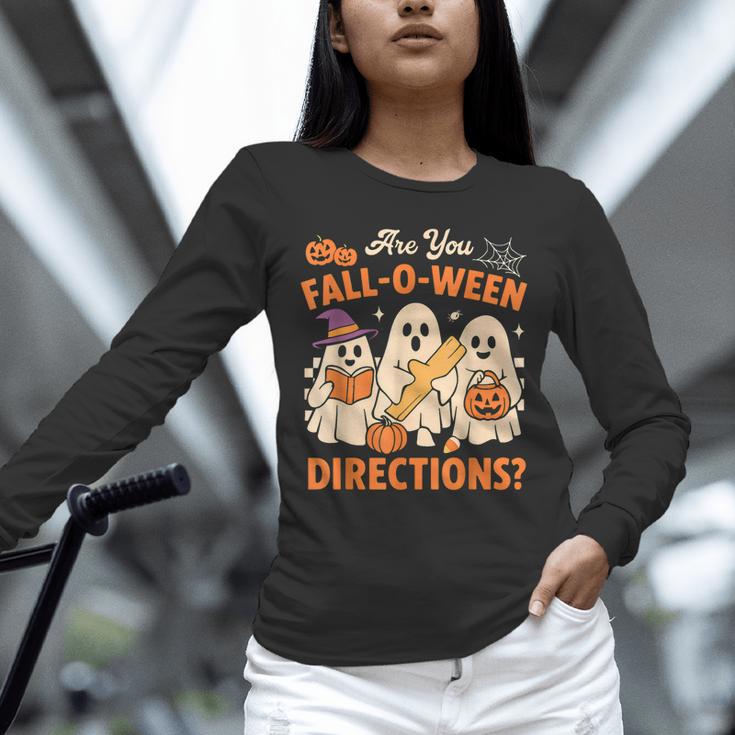Retro Are You Fall O Ween Directions Ghost Teacher Spooky Unisex Long Sleeve T-Shirt, novelty gifts, funny gifts Retro Are You Fall O Ween Directions Ghost Teacher Spooky Unisex Long Sleeve T-Shirt, novelty gifts, funny gifts
