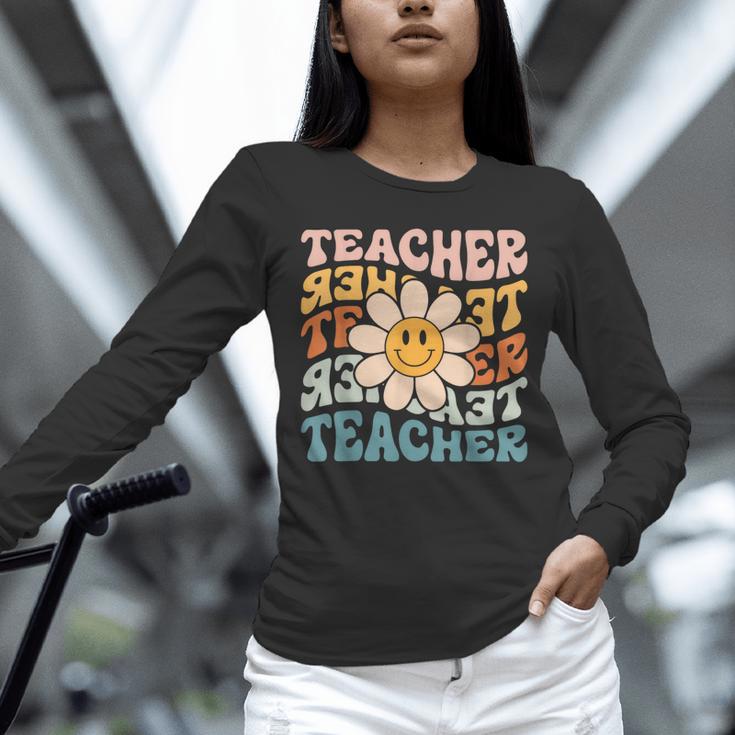 Retro Teacher Daisy Colorful Elementary School Teacher Unisex Long Sleeve T-Shirt, novelty gifts, funny gifts Retro Teacher Daisy Colorful Elementary School Teacher Unisex Long Sleeve T-Shirt, novelty gifts, funny gifts